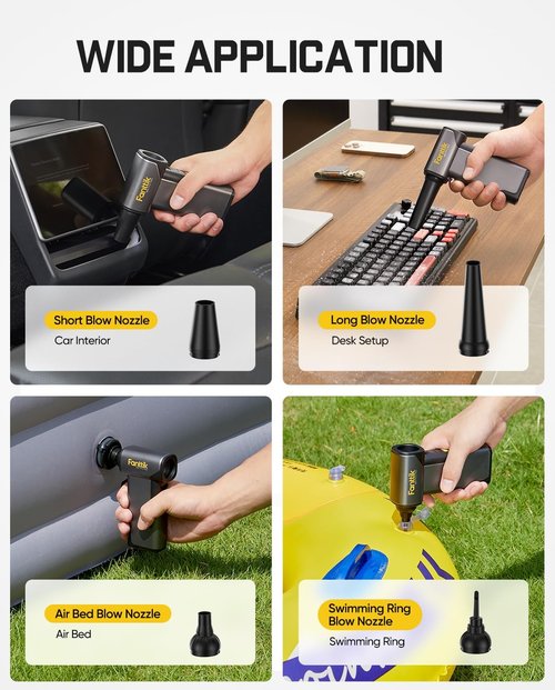 Fanttik B10 Pro Max Electric Air Duster - 130,000 RPM Brushless Motor | Adjustable 6 Gears & Rechargeable Battery