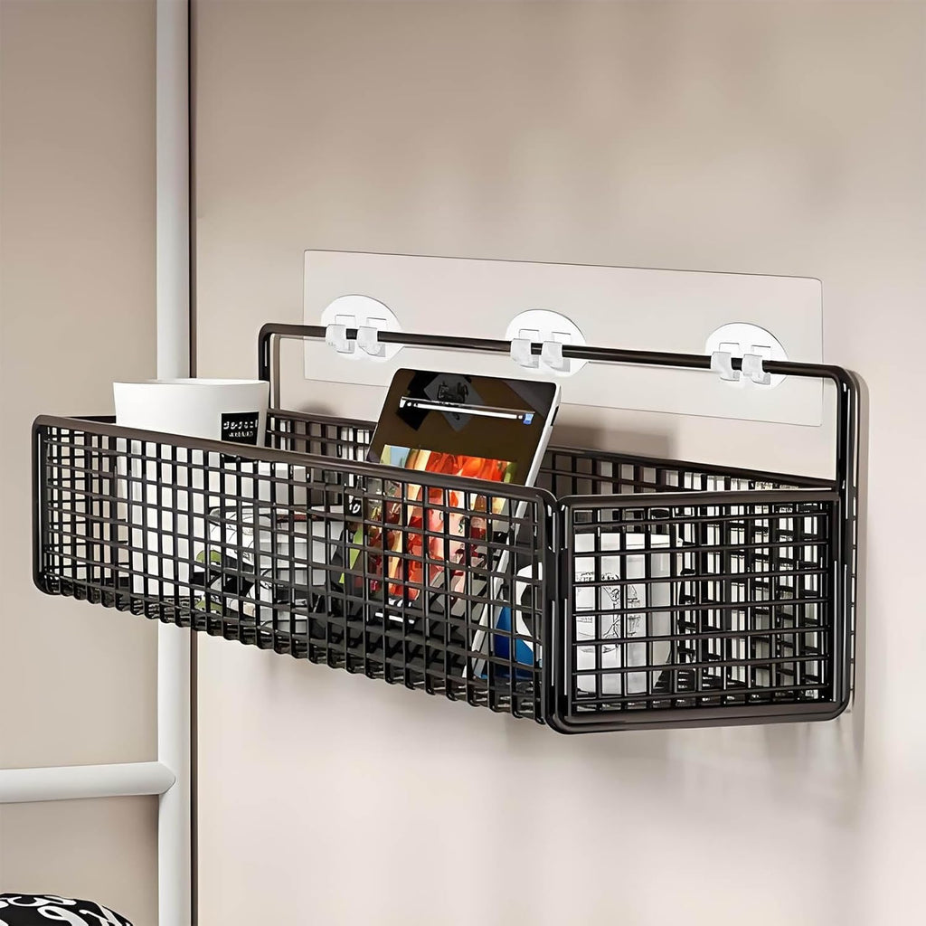 Skiennix Shower Caddy Adhesive Hooks - Strong No-Drill Replacement for Kitchen & Bathroom | 4 Pack