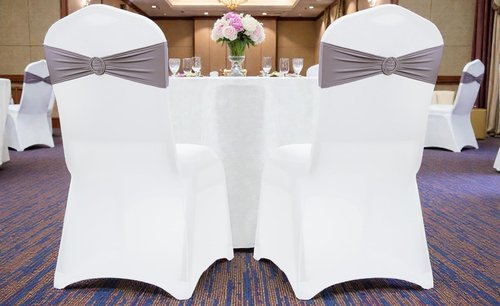 MDS Spandex Chair Sashes - Pack of 200 Universal Elastic Stretch Bows with Buckle Slider | Silver Gray
