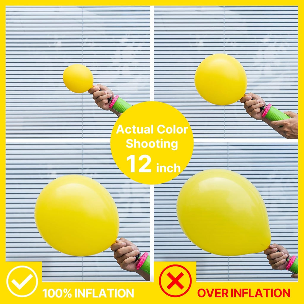 PartyWoo Yellow Balloons - 100pcs 12 Inch Latex Helium Balloons for Birthday & Baby Shower Decor