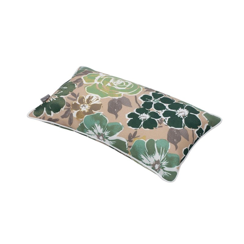 Magpie Fabrics Patio Lumbar Pillow Covers ONLY 20"x12", Set of 2, Outdoor Indoor Cushion Cases Decorative Throw Rectangular Pillowcase Shell for Couch Garden - Green Floral