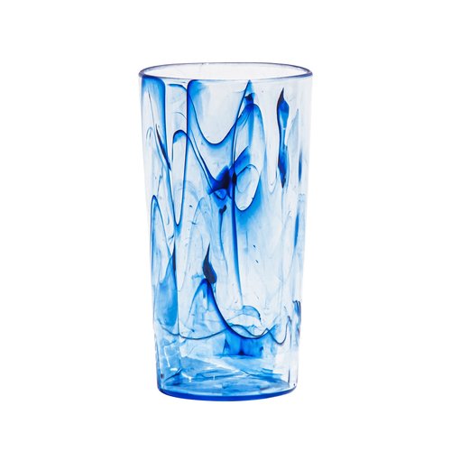 Abode Homewares Aegean 23 oz Durable Acrylic Jumbo Drinking Glasses, Shatter-Resistant and Dishwasher-Safe Indoor/Outdoor Drinkware, Ideal for Water, Iced Tea, Juice, and Cocktails - Blue - Set of 6