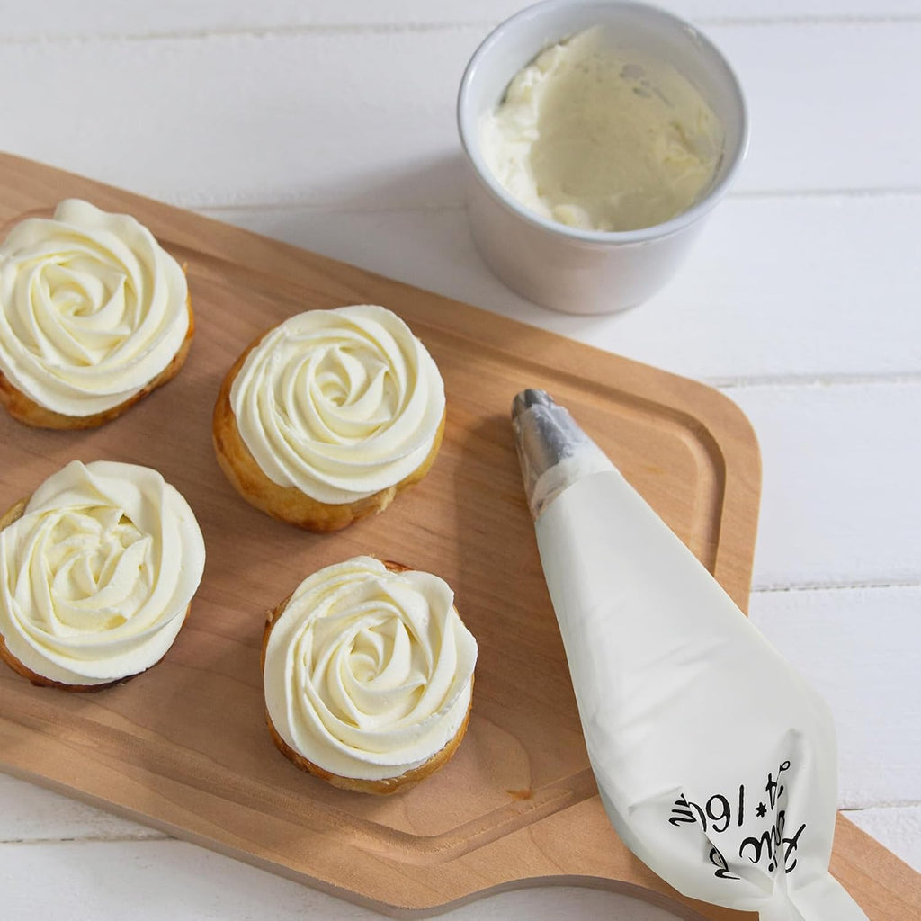 Nuogo Reusable Piping Pastry Bags - 24 Inch Large Canvas for Cake Decorating & Frosting | 4 Pack