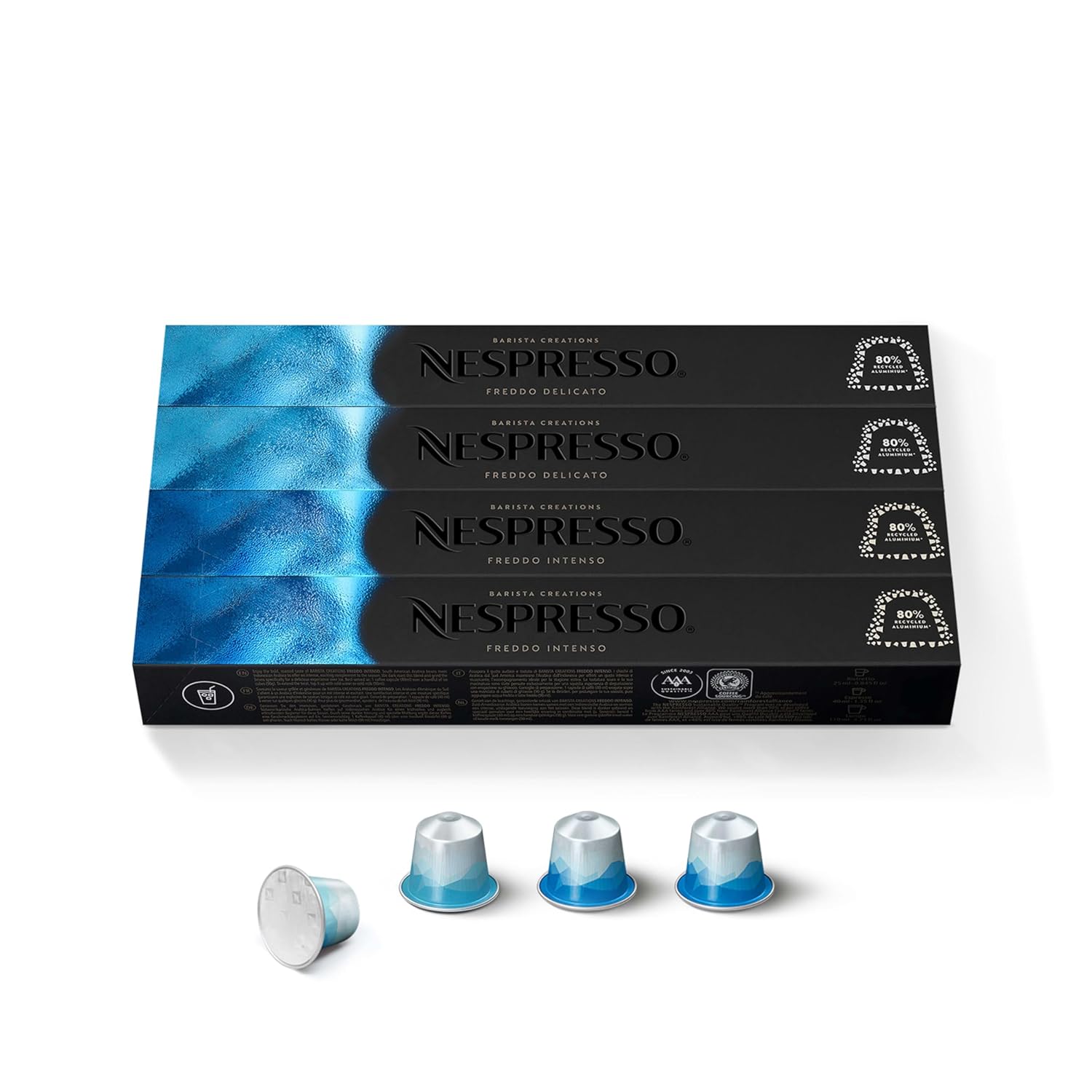 Nespresso Iced Coffee Variety Pack - 40-Count Original Line Espresso Pods for Refreshing Brews