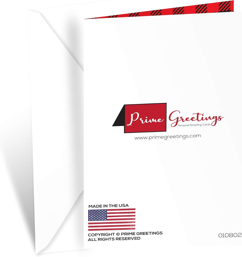 Prime Greetings Christmas Card for Sister - Eco-Friendly Thick Card Stock, 5in x 7.75in