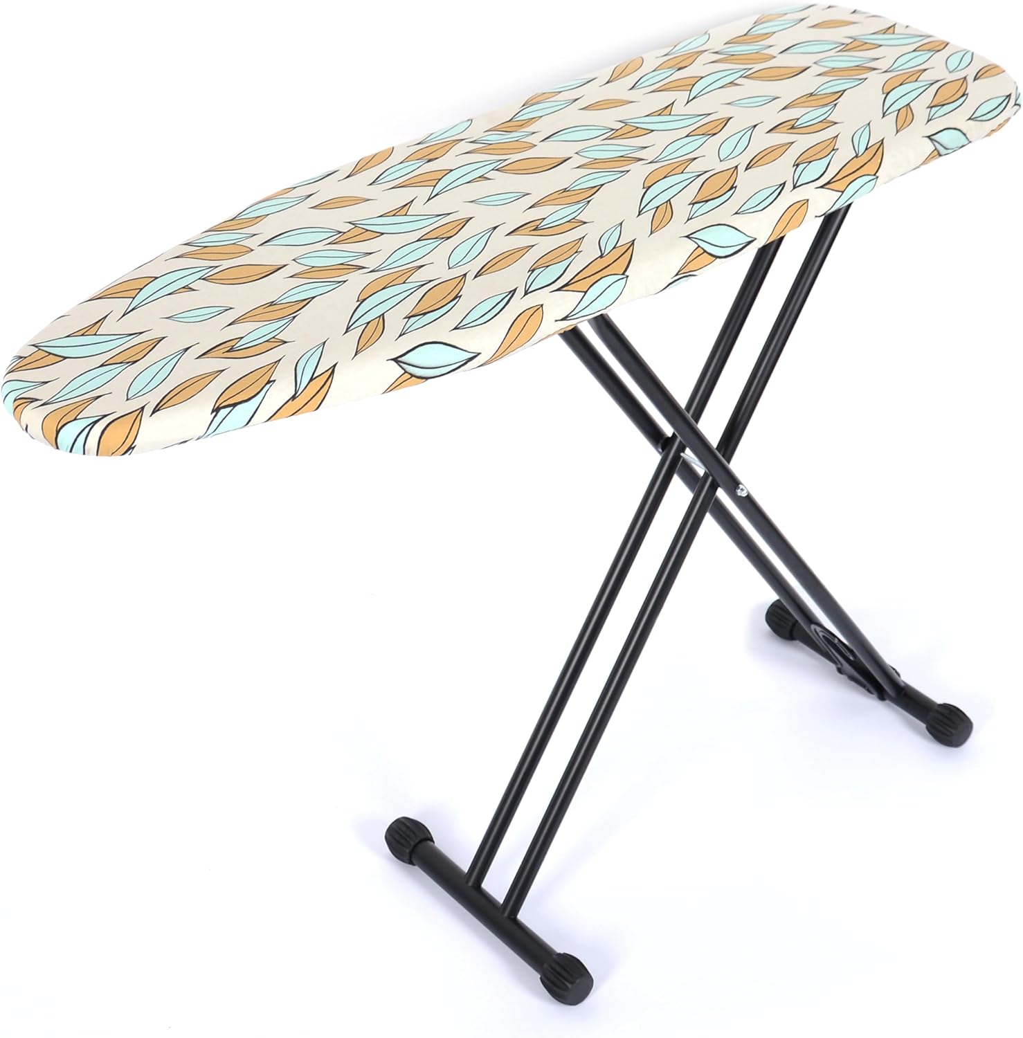 Veiox Ironing Board - Foldable Full Size With Heat Resistant Cover | Adjustable Height & Sturdy Legs (13x43)