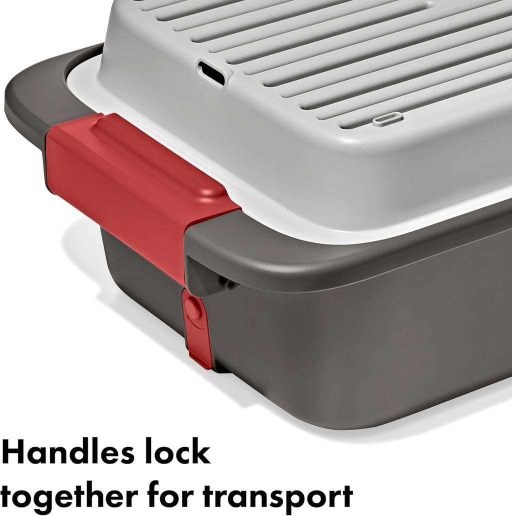 OXO Outdoor Wash, Dry & Stow System - Efficient Portable Cleaning Solution for Camping & Travel