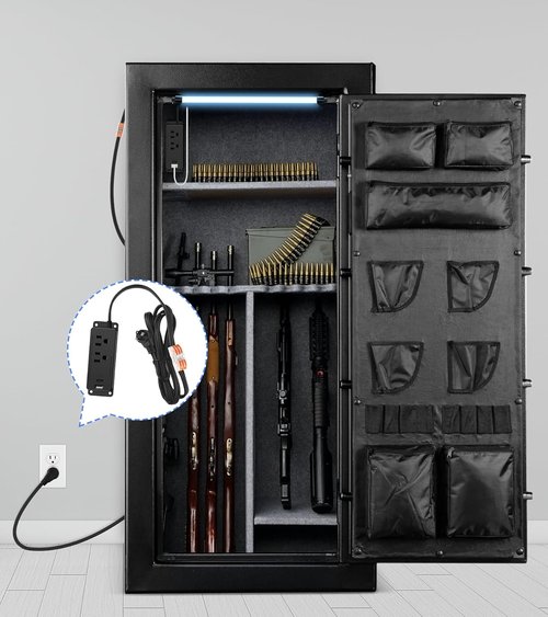 Gun Safe Power Outlet Kit - Electrical Outlet with USB-C Port for Dehumidifiers & Lights | 6FT