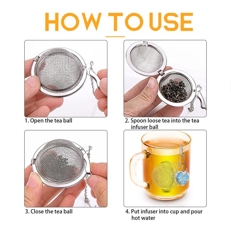 NSTaygate 2pcs Tea Infuser Tea Strainers for Loose Tea Luminous Heart Pendant Loose Leaf Tea Steeper Tea Ball Handmade Fluorescent Stone Tea Diffusers for Loose Tea Tea Sets for Women