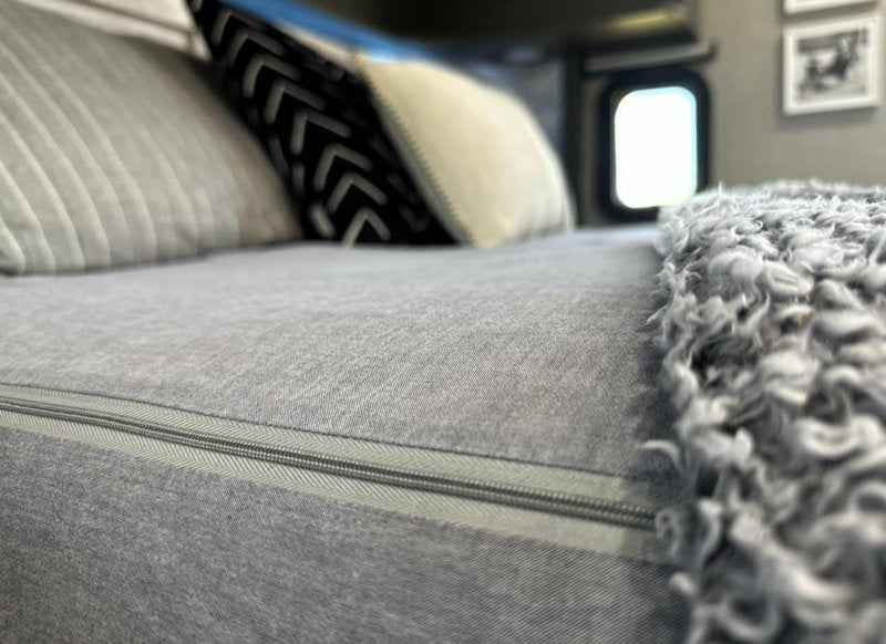Eazy Sheetz® Flatz: Hybrid Top Sheet - Elastic Fitted Bottom Corners with Classic, Flat Top Corners (This is NOT A Zipper Sheet!) (Gray) Crisp Cotton - King Flat - Standard, Short, or RV - FLKG