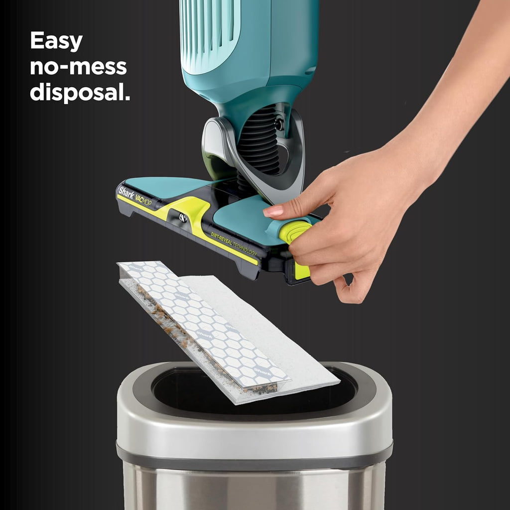 Shark VACMOP Reveal Cordless Hard Floor Cleaner - Powerful Suction & Illumination Light | Includes 4 Pads & 12oz Pet Solution