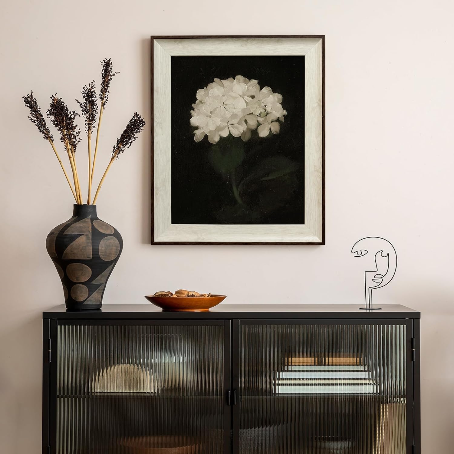 Razliubit White Flower Wall Art Prints - Replaceable Retro Decor for Aesthetic Rooms | 10"x12" Framed Artwork