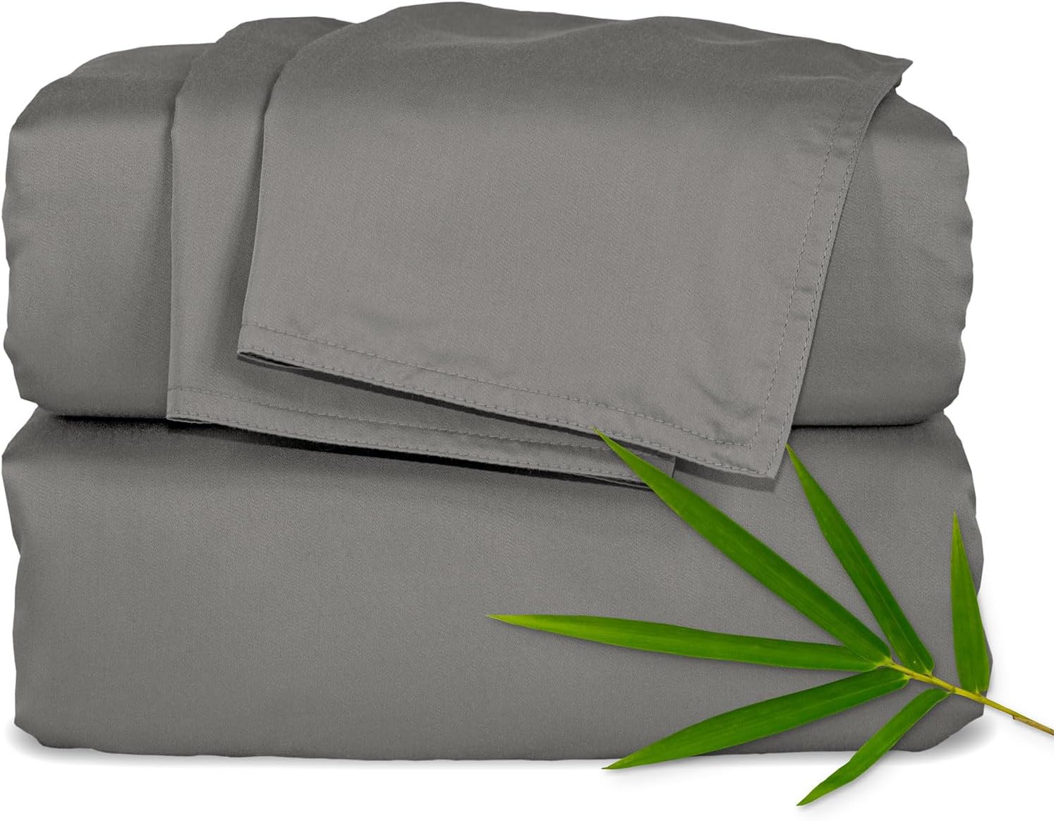 Pure Bamboo King Sheets - Luxuriously Soft 100% Organic Viscose Bed Sheet Set | Cooling & Durable (Graphite)