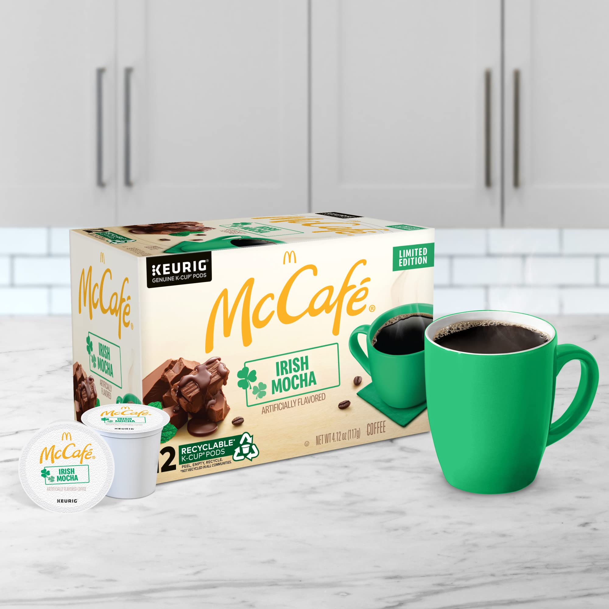 McCafe Irish Mocha, Keurig Single Serve K-Cup Pods, Flavored Coffee, 72 Count (6 Packs of 12)