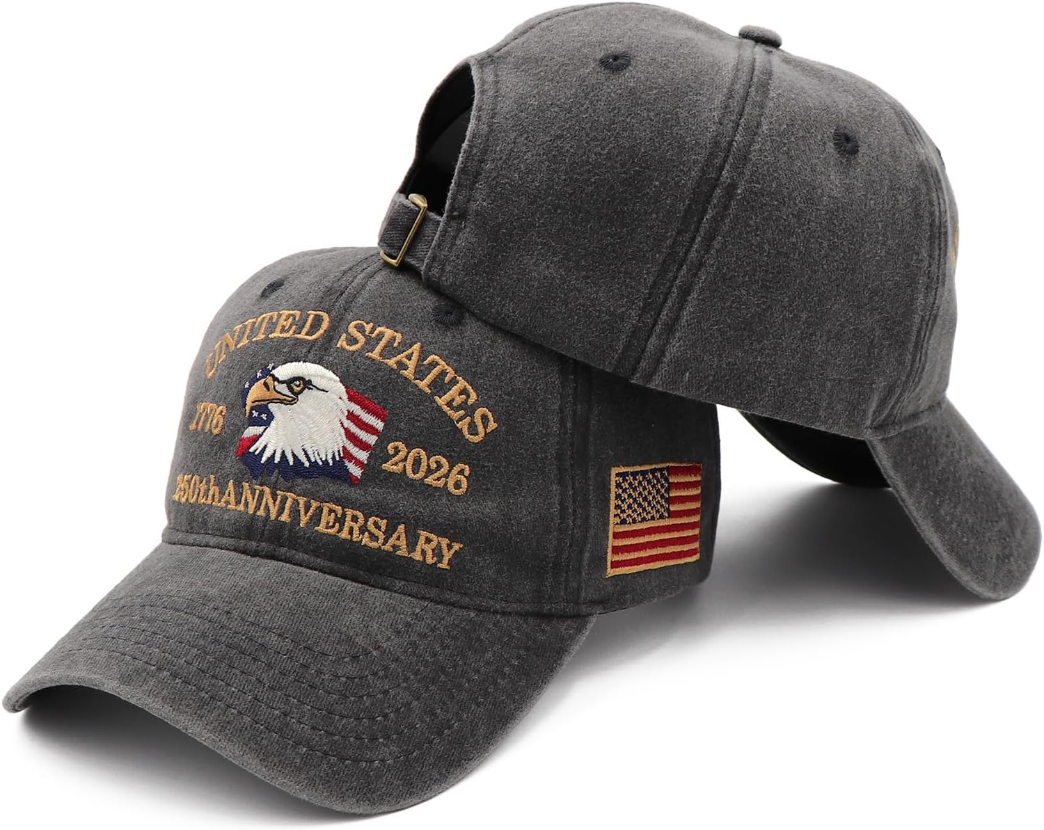 USA 250th Anniversary Hat - Patriotic Baseball Cap with Embroidered Eagles | Unisex 1776-2026