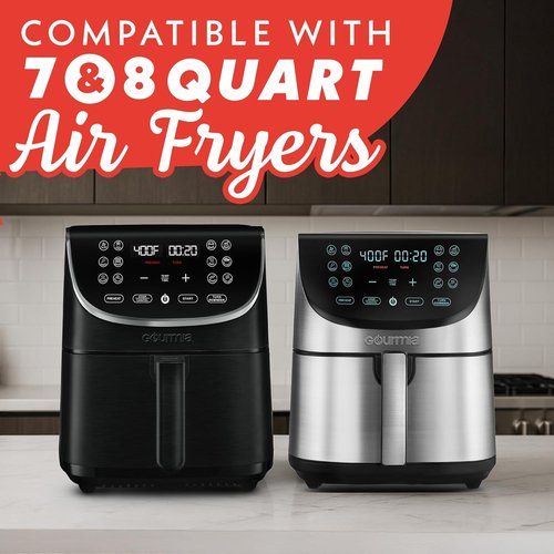 Gourmia Air Fryer Accessories Set - 3-Piece Silicone Liner & Egg Bite Cooker | BPA-Free, Heat Resistant, Dishwasher Safe