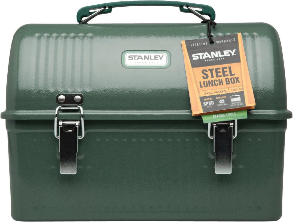 Stanley Classic Lunch Box 10 Qt - Vintage Metal Meal Container with Handle & Latch | Durable Food Storage