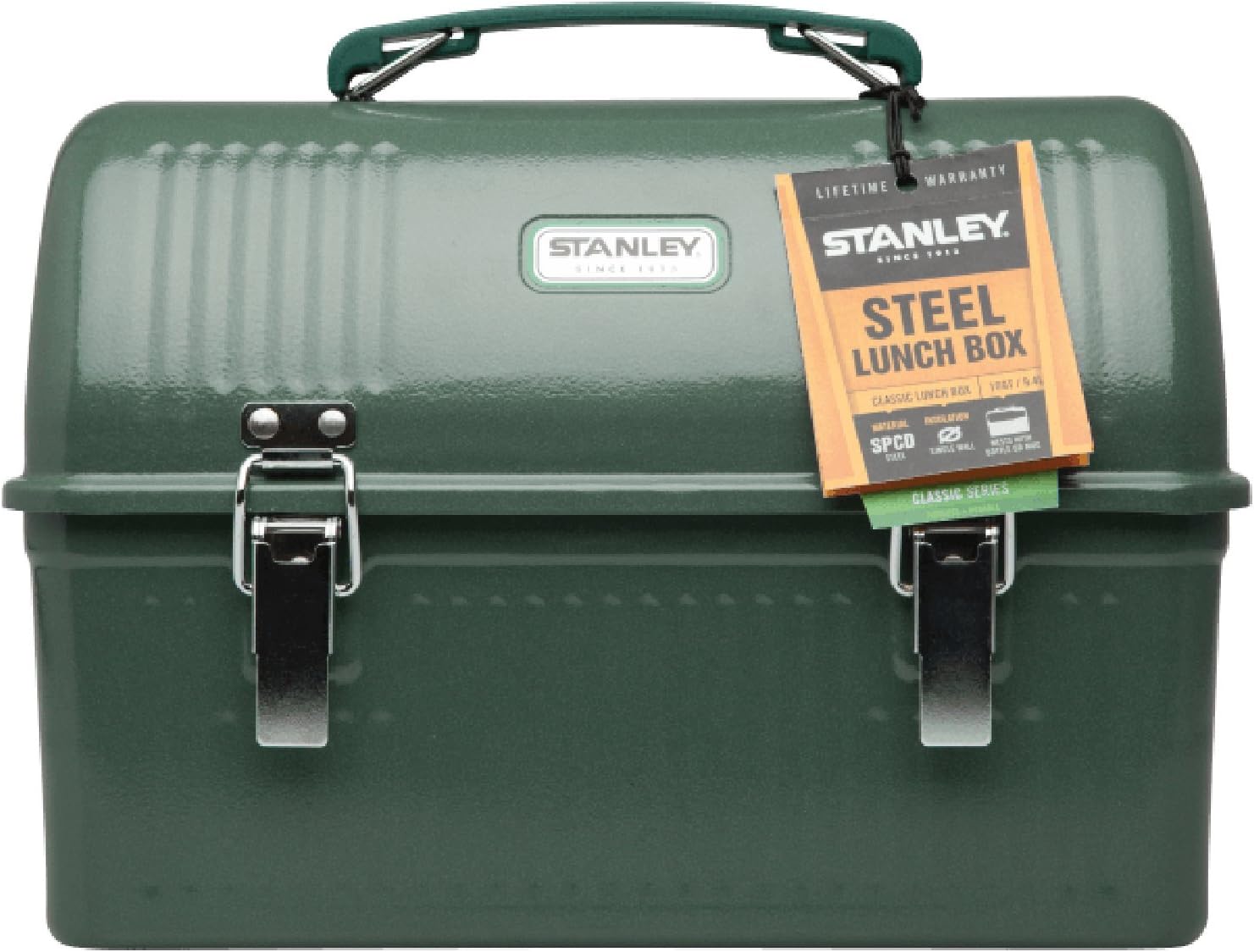 Stanley Classic Lunch Box 10 Qt - Vintage Metal Meal Container with Handle & Latch | Durable Food Storage