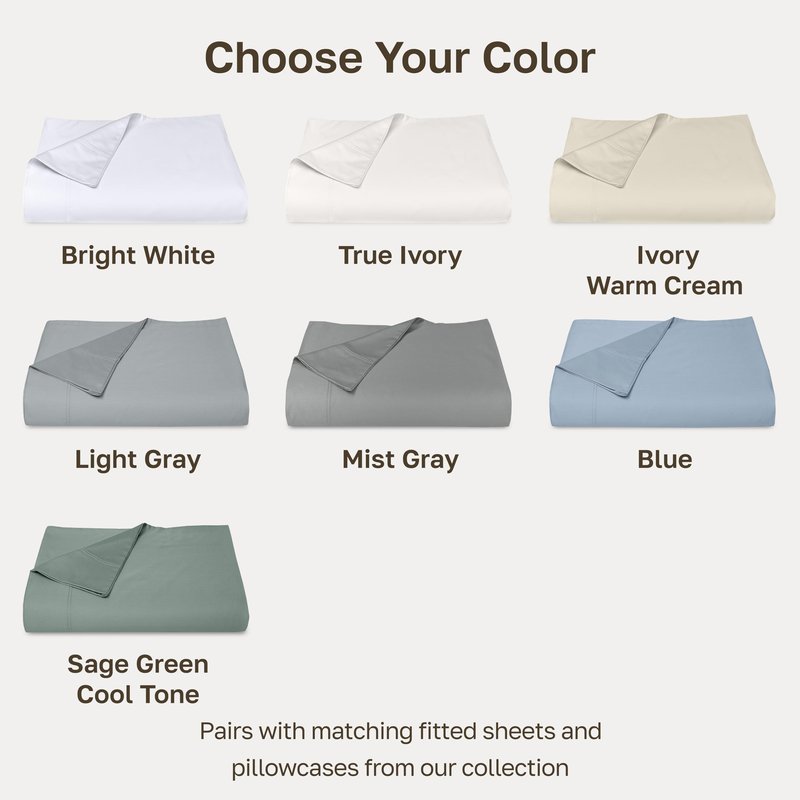 California Design Den King Size Flat Sheet Only - 100% Cotton, 600 Thread Count, Soft and Breathable Top Sheet, Sateen Weave, Premium-Feel Bedding, Featuring Foot Side Indicator - Bright White