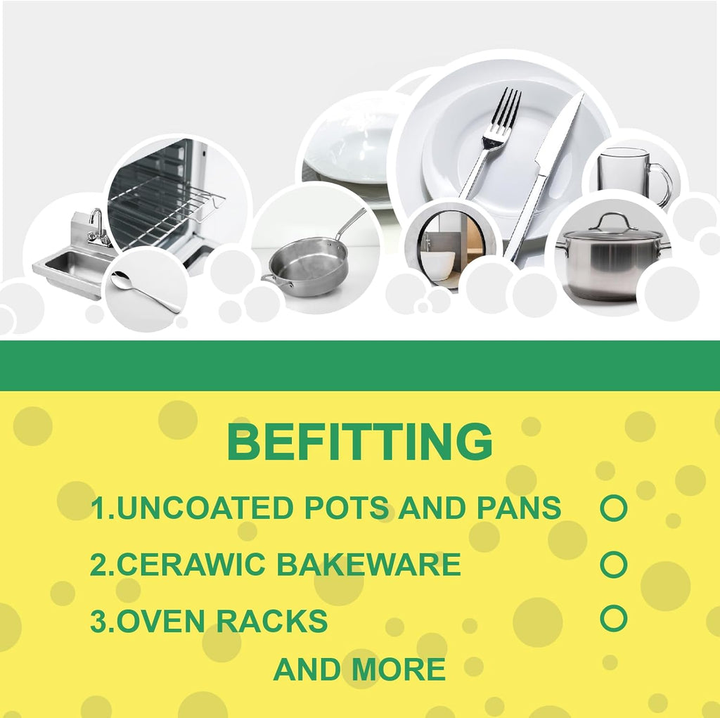 Skiennix Kitchen Cleaning Sponges - Non-Scratch Scrub Sponges, Stink-Free, 24 Pack for Pots & Pans