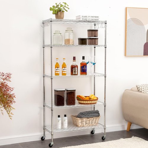 Poofzy Wire Shelf Liner 14" X 36", Non-Adhesive Plastic Shelf Liners for Wire Shelving, Waterproof Protector Mats (4PK, Black)