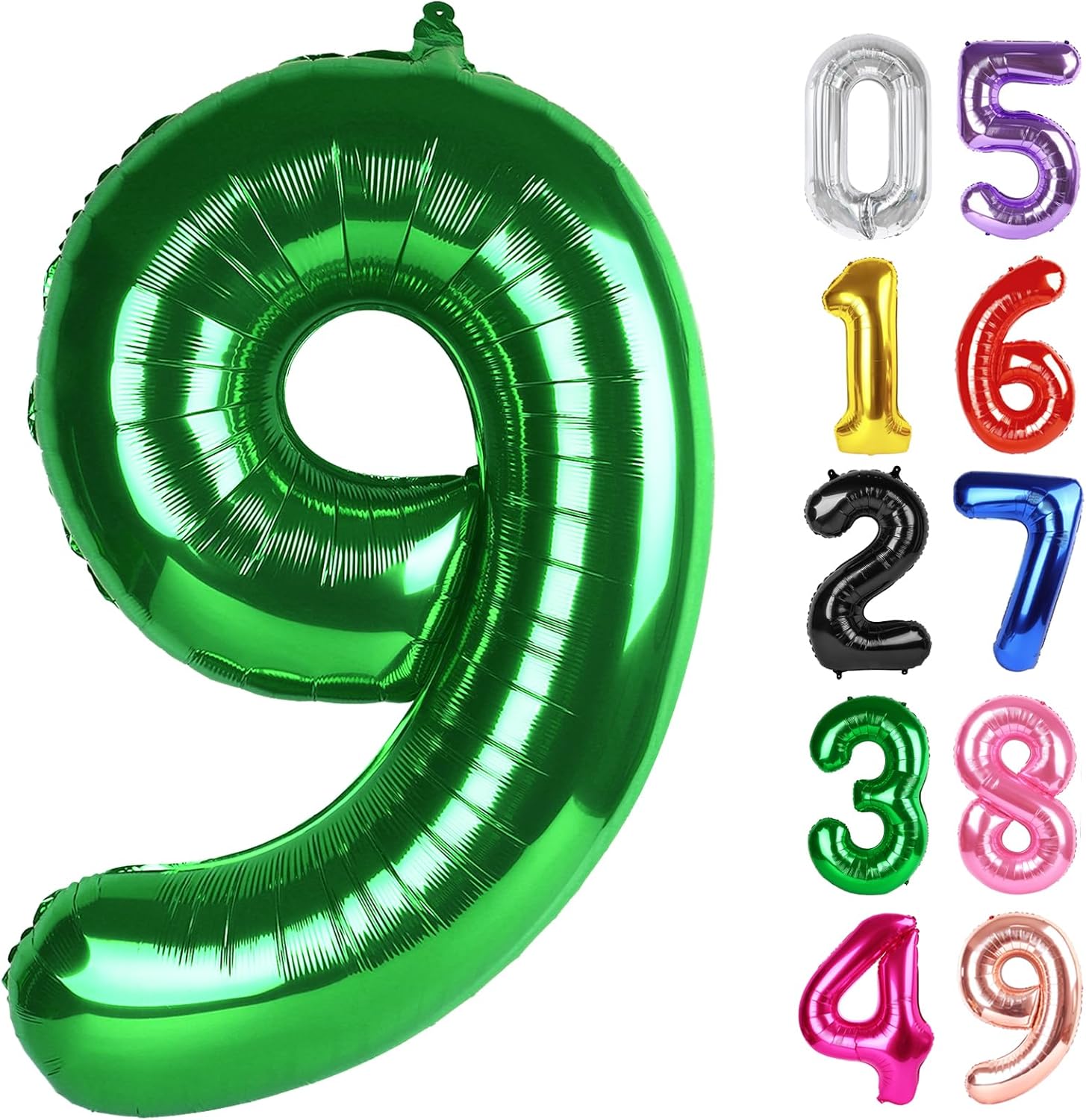 Number 9 Balloon by [Brand Name] - 40 Inch Dark Green Foil Balloon for 9th Birthday Party Decorations