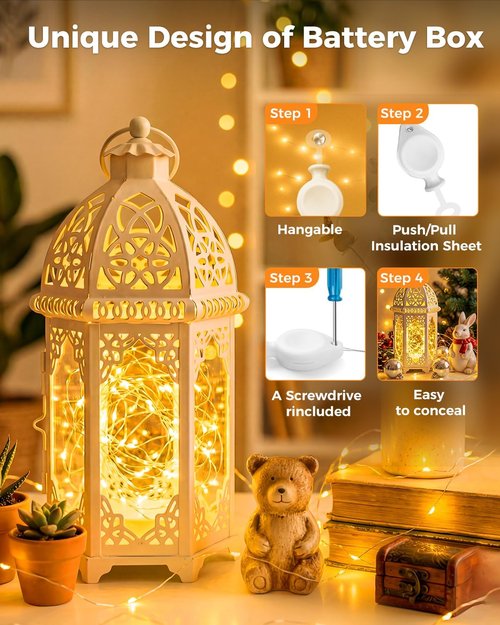 Btfarm 12 Pack Fairy Lights - 7FT Battery Operated Mini String Lights | Waterproof Silver Wire for Crafts & Decorations