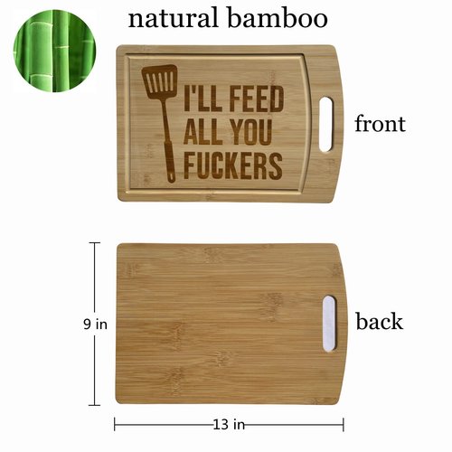 Funny, Cutting Boards, Charcuterie Board, Chopping Board, Personalized Cutting Boards, Laser Engraved, Bamboo Board, New Pattern (B-13" x 9")