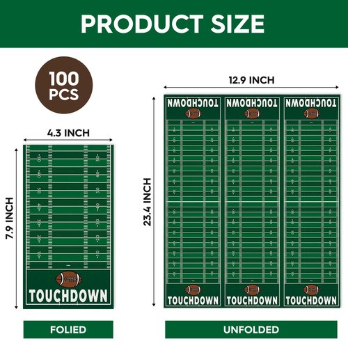 Horaldaily 100 Super Bowl Disposable Paper Decorative Guest Napkins, Football Touchdown and Game Day Themed for Party Lunch Dinner Kitchen Bathroom