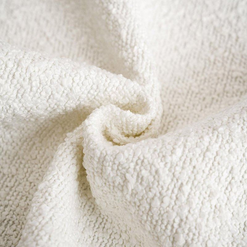 Foindtower Decorative Textured Boucle Throw Pillow Covers Accent Solid Pillow Cases Neutral Soft Cozy Couch Cushion Case for Chair Sofa Bedroom Living Room Home Decor 26 x 26 Inch,White