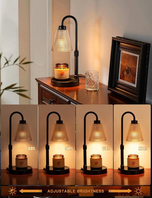 Innqoo Amber Candle Warmer Lamp - Dimmable & Adjustable for Jar Candles | Perfect Gift for Women & Home Decor