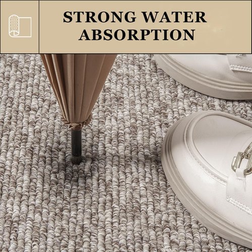 Front Door Mat, Durable Muddy Dirt Trapper Door Mats Indoor Entrance, Non-Slip Low Profile Front Door Carpet for Entryway, Easy Clean Fade Resistant Indoor Doormat, White Camel, 47"x32"