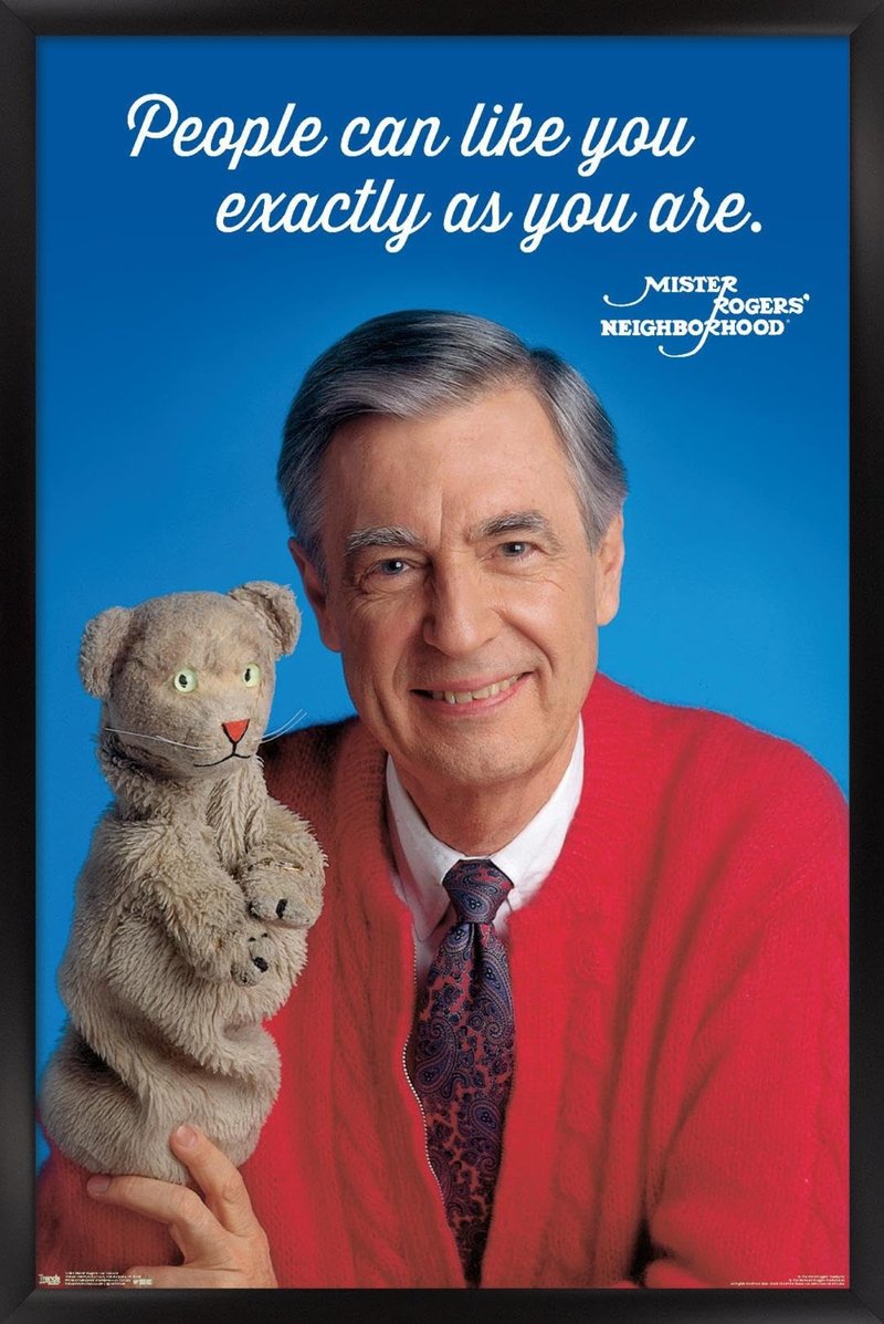 Trends International Mister Rogers - As You Are Wall Poster, 22.375" x 34", Black Framed Version