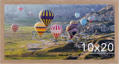 JCJMY 10x20 Rustic Brown Picture Frame - Versatile Wall Mounting for Horizontal or Vertical Display