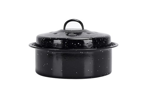 ENAMORY 3-QT Black Covered Round Roaster Pan