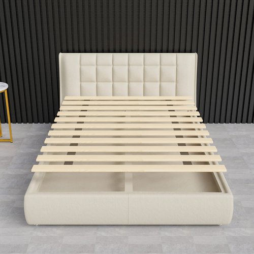 Greaton, 0.68-Inch Horizontal Wooden Bunkie Board/Bed Slats, Full(54"), Beige