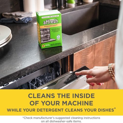 Affresh Dishwasher Cleaner - Removes Limescale & Odors | 6 Tablets for Sparkling Clean Dishes
