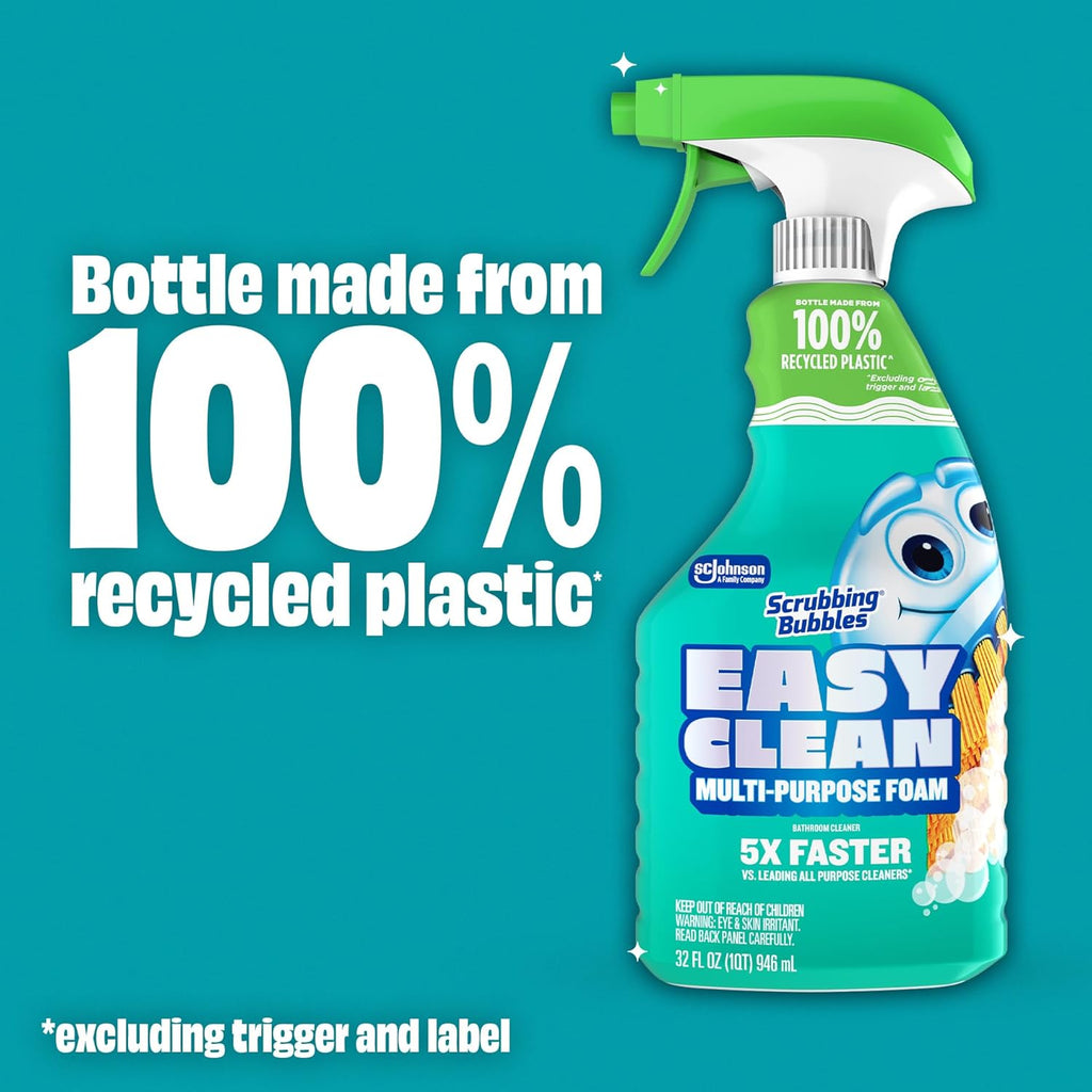 Scrubbing Bubbles All-Purpose Cleaner - Fast-Acting Foam for Limescale & Grime | 32oz Spray