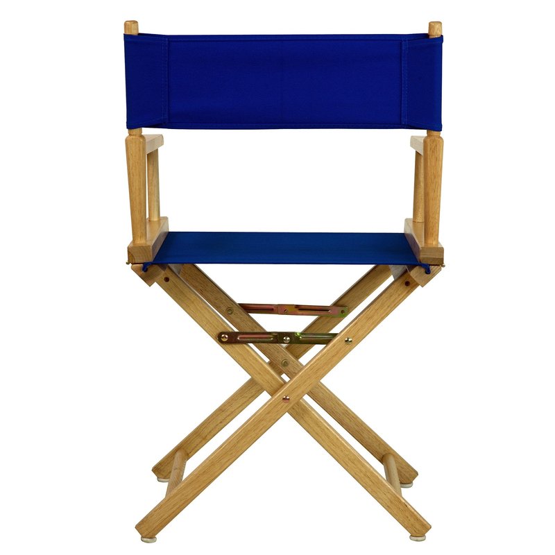 Casual Home 18" Director's Chair Natural Frame with Royal Blue Canvas