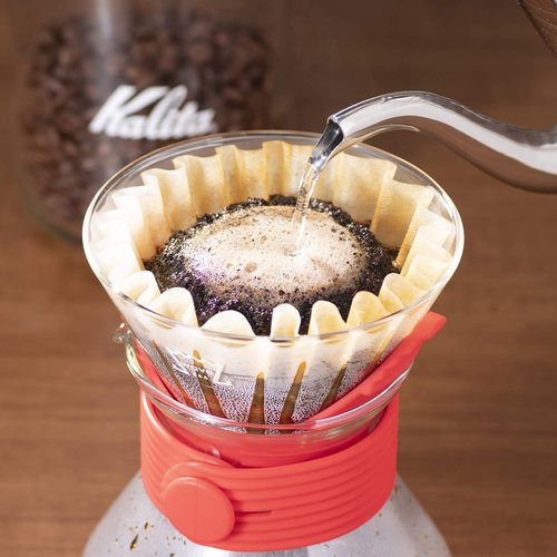 Kalita Wave Style UP Set, Size 185, 500ml Server, Red