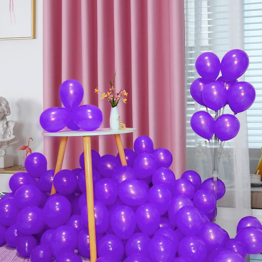Purple Balloons - 110 Pcs 5-Inch Mini Thick Latex Balloons for Birthday & Baby Shower Decor