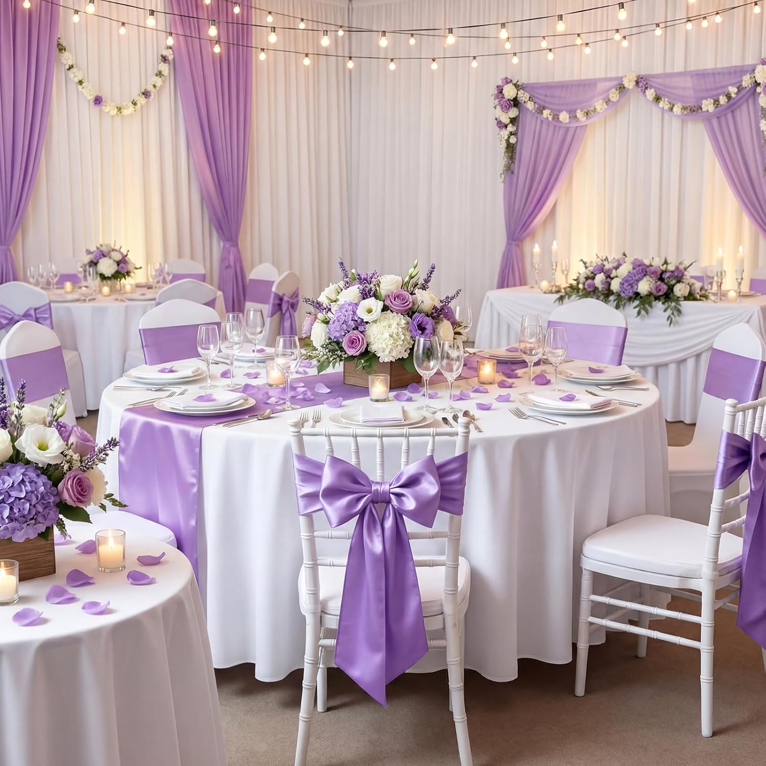 Suncalla Large Satin Bow Decorations - 3 Pcs 2 FT for Weddings, Birthdays & Holiday Parties