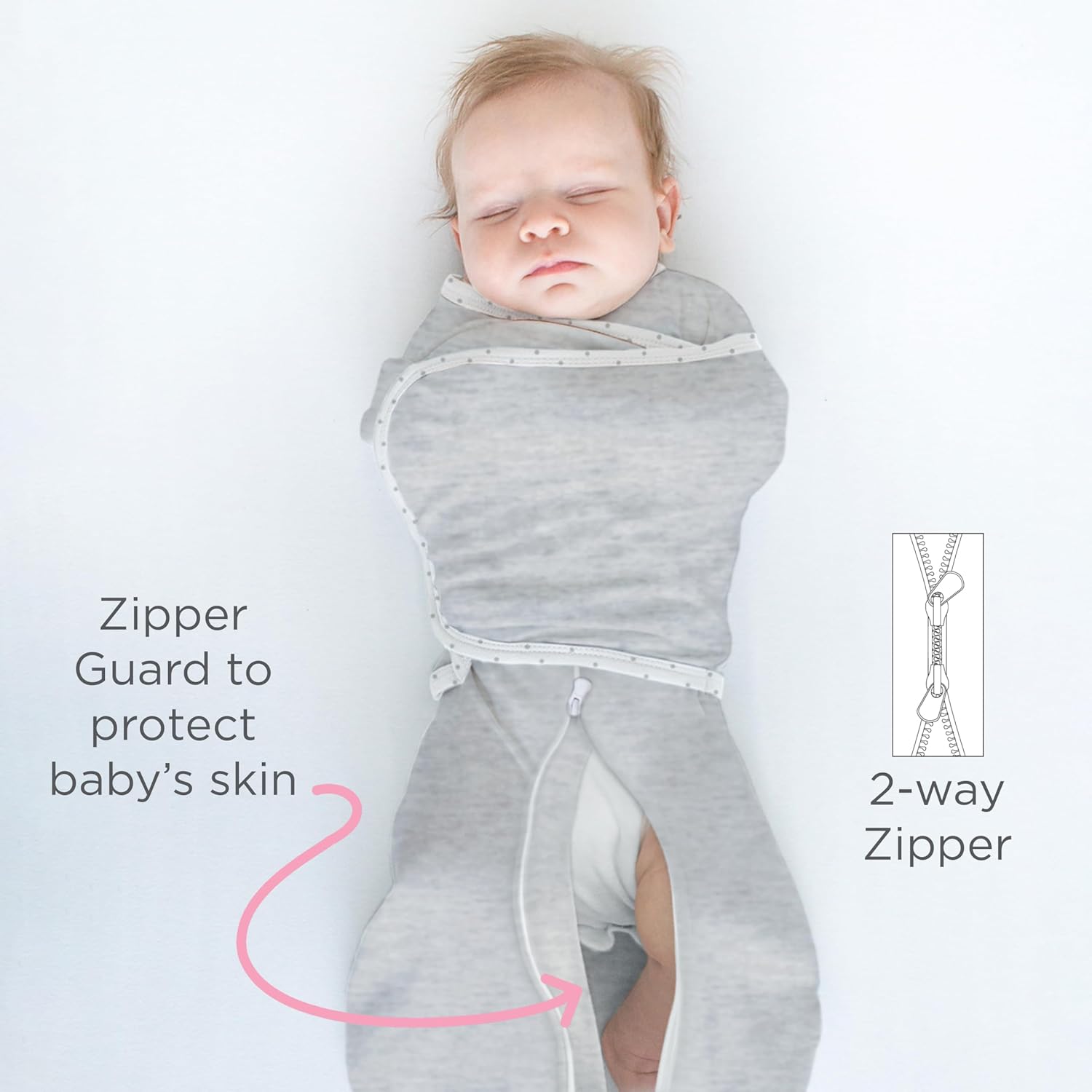 SwaddleDesigns 6-Way Omni Swaddle Sack - Arms Up Design for Newborns | Calms Startle Reflex, Heathered Jadeite, Small (0-3 Mo, 6-12 lbs)