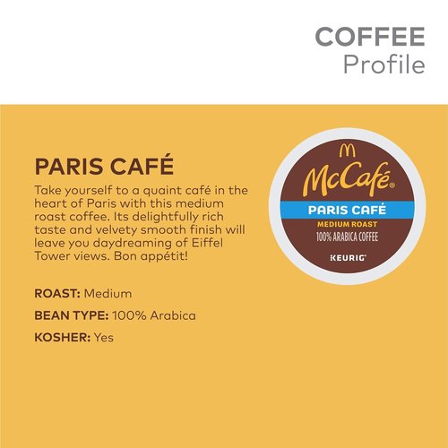 McCafe Medium Roast Coffee K-Cup Pods - Single Serve, 72 Count | Perfect for Keurig Machines