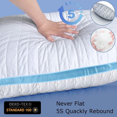 Pillows King Size Pillows Set of 2, Hotel Quality Bed Pillow for Sleeping, Support Comfortable Pillow King Size, Down Alternative Pillow for Back, Stomach or Side Sleepers