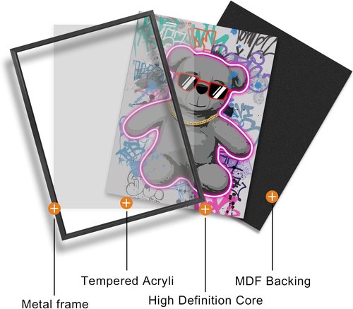 Modern Abstract Wall Art by [Brand Name] - Set of 3 Metal Framed Canvas Prints | 16x24 Inch Contemporary Decor for Living Room, Bedroom, Office