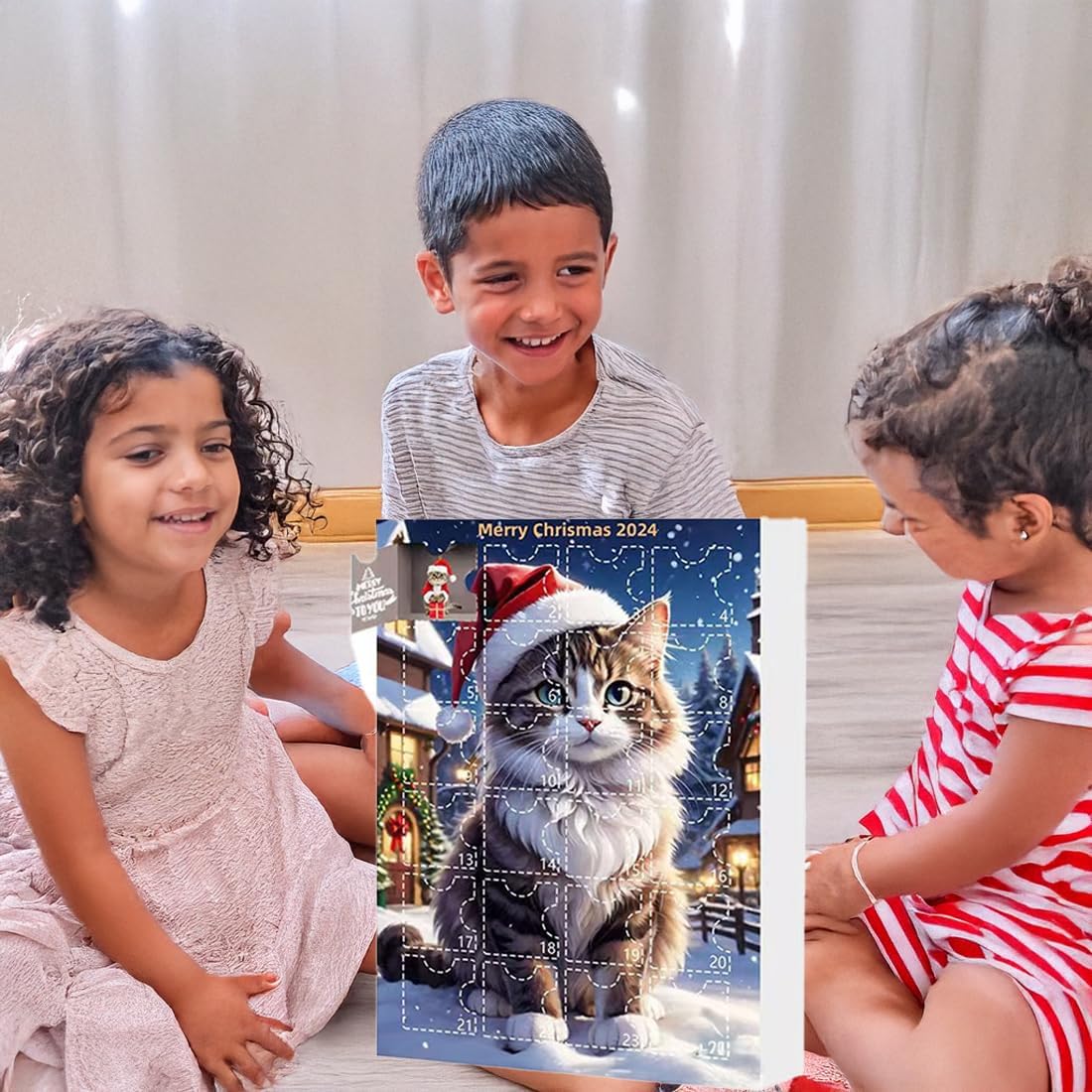 Skiennix Cat Advent Calendar - 24 Days of Festive Fun for Cat Lovers | Cute Holiday Decor Ornaments
