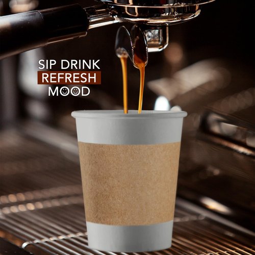 400-Pack 12 oz Disposable Hot Coffee Cups With Lids and Sleeves, To Go Coffee Cups with Lid 12 oz, Hot Cocoa Cup with Lids & Sleeves, Chocolate Paper Cup with Lids for Tea & Cocoa