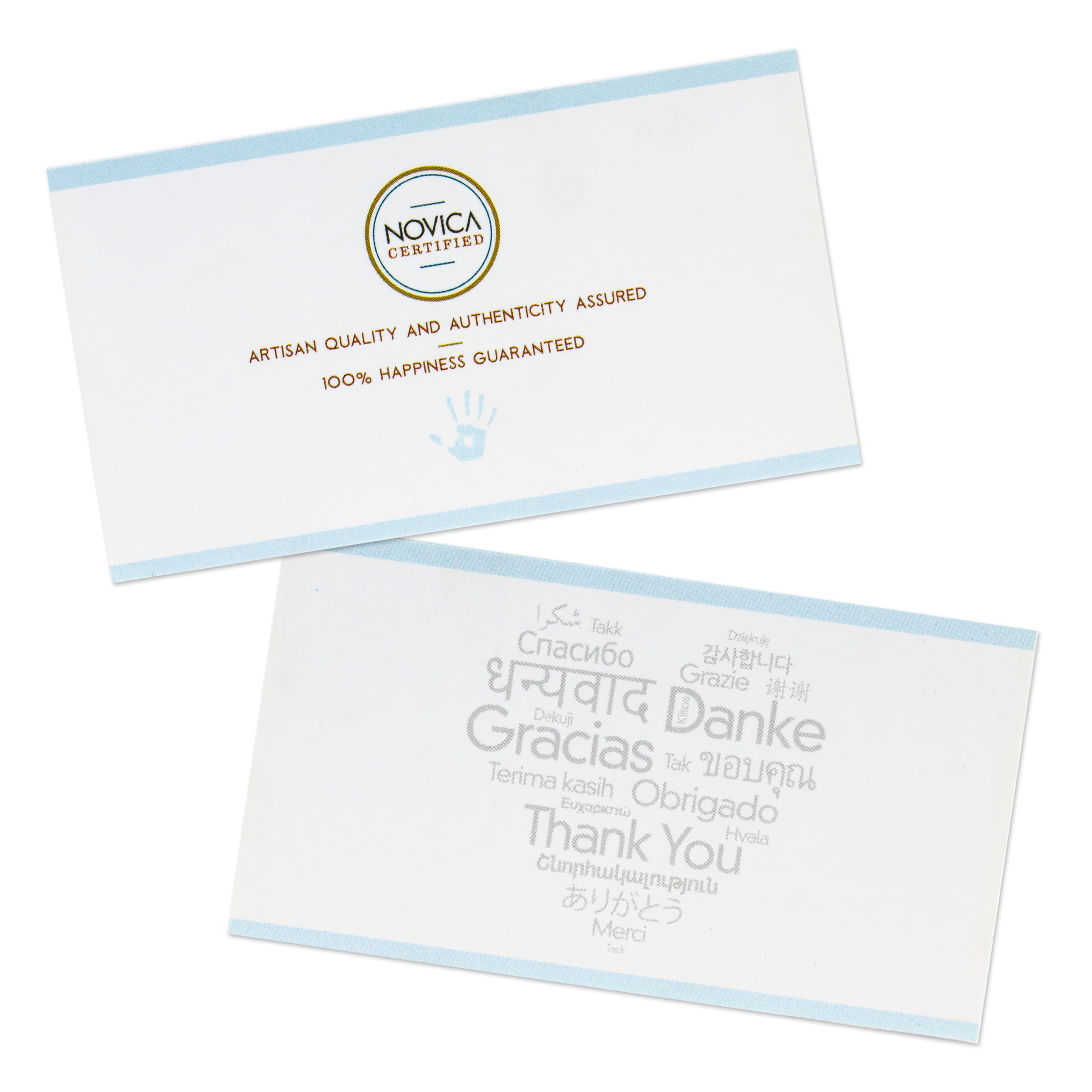 NOVICA Hand Blown Clear Blue Recycled Glass Tall Juice Glasses, 11 Oz 'Cobalt Classics'(Set Of 6)