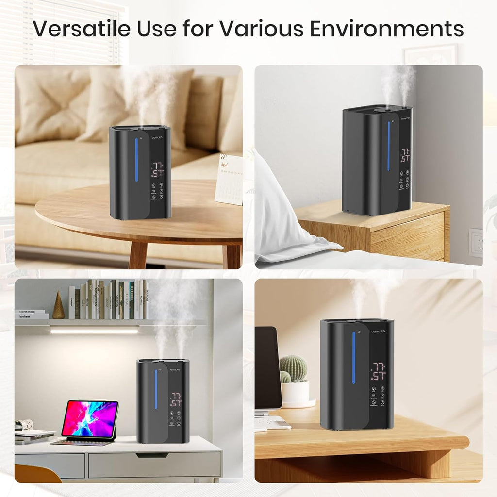 OGACFO 5L Smart Air Humidifier - Top Fill Design, 50H Runtime, Quiet 28 dB for Bedroom & Nursery